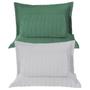 Imagem de Combo 2 Kit Cobre Leito Colcha Monaco Queen Dupla Face - Verde - Branco  - 100% Poliéster