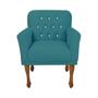 Imagem de Combo 2 Poltrona Cadeira Decorativa Para Salão de Beleza Anitta Suede Azul Turquesa LM DECOR