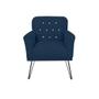 Combo 2 Poltronas Decorativa Para Quarto Closet Pés de Ferro Anitta Suede Azul Marinho - LM DECOR Imagem de Combo 2 Poltronas Decorativa Para Quarto Closet Pés de Ferro Anitta Suede Azul Marinho - LM DECOR