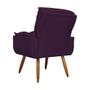 Imagem de Combo 2 Poltronas Estofadas Decorativas Para Escritório Emília Plus Suede Roxo - LM DECOR