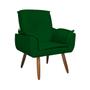 Imagem de Combo 2 Poltronas Estofadas Decorativas Para Escritório Emília Plus Suede Verde - LM DECOR