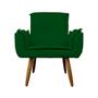 Imagem de Combo 2 Poltronas Estofadas Decorativas Para Escritório Emília Plus Suede Verde - LM DECOR