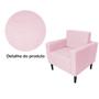 Imagem de Combo 2 Poltronas Estofadas Para Consultório Leticia Slim Corano Rosa Bebe - LM DECOR