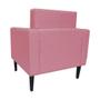 Imagem de Combo 2 Poltronas Estofadas Para Consultório Leticia Slim Suede Rosa Barbie - LM DECOR