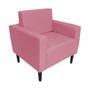 Imagem de Combo 2 Poltronas Estofadas Para Consultório Leticia Slim Suede Rosa Barbie - LM DECOR