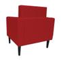 Imagem de Combo 2 Poltronas Estofadas Para Consultório Leticia Slim Suede Vermelho - LM DECOR