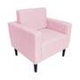 Imagem de Combo 2 Poltronas Estofadas Para Consultório Manu Corano Rosa Bebe - DL DECOR