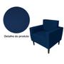 Imagem de Combo 2 Poltronas Estofadas Para Consultório Manu Suede Azul Marinho - DL DECOR