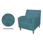 Imagem de Combo 2 Poltronas Estofadas Para Hall de Entrada Munique Suede Azul Turquesa  - LM DECOR