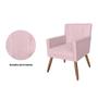 Imagem de Combo 2 Poltronas Estofadas Para Recepção Consultório Onix Suede Rosa Bebe - LM DECOR