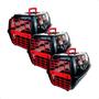 Imagem de Combo 3 Caixa de Transporte Brinqpet N2 Premium  Preto e Vermelho