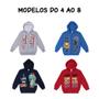 Imagem de COMBO 3 Jaquetas Zíper com Capuz Infantil Menino Tamanhos 1/2/3/4/6/8