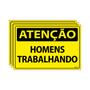 Imagem de Combo 3 Placas De Sinalização Atenção Homens Trabalhando 30x20 Ecom IA - SA1 F9e