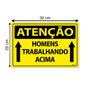 Imagem de Combo 3 Placas De Sinalização Atenção Homens Trabalhando Acima 30x20 Ecom IA - SA7 F9e