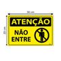 Imagem de Combo 3 Placas De Sinalização Atenção Não Entre 30x20 Ecom IA - SA81 F9e