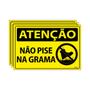 Imagem de Combo 3 Placas De Sinalização Atenção Não Pise Na Grama 30x20 Ecom IA - SA100 F9e