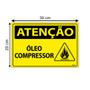 Imagem de Combo 3 Placas De Sinalização Atenção Óleo Compressor 30x20 Ecom IA - SA91 F9e