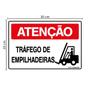 Imagem de Combo 3 Placas De Sinalização Atenção Tráfego De Empilhadeiras 30x20 Qi Comunicação - S-226 Q1a