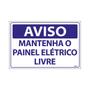 Imagem de Combo 3 Placas De Sinalização Aviso Mantenha O Painel Elétrico Livre 30x20 Ecom IA - SV5 F9e