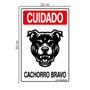 Imagem de Combo 3 Placas De Sinalização Cuidado Cachorro Bravo 20x30 Qi Comunicação - P-6 Q1a