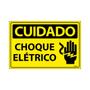 Imagem de Combo 3 Placas De Sinalização Cuidado Choque Elétrico 30x20 Ecom IA - SC41 F9e