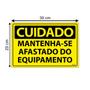 Imagem de Combo 3 Placas De Sinalização Cuidado Mantenha-se Afastado Do Equipamento 30x20 Ecom IA - SC11 F9e