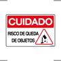 Imagem de Combo 3 Placas De Sinalização Cuidado Risco De Queda De Objetos 30x20 Ekomunike - S-226/2 F9e