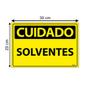 Imagem de Combo 3 Placas De Sinalização Cuidado Solventes 30x20 Ecom IA - SC80 F9e