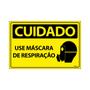 Imagem de Combo 3 Placas De Sinalização Cuidado Use Máscara De Respiração 30x20 Ecom IA - SC33 F9e