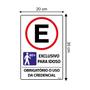 Imagem de Combo 3 Placas De Sinalização Estacionamento Exclusivo Para Idoso Obrigatório Credencial 20x30 Ecom IA - P-4/4 F9e