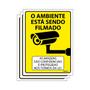 Imagem de Combo 3 Placas De Sinalização O Ambiente Está Sendo Filmado 15x20 Ecom IA - P-25/1 F9e