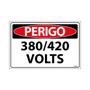 Imagem de Combo 3 Placas De Sinalização Perigo 380 / 420 Volts 30x20 Ecom IA - SP12 F9e