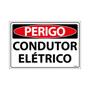 Imagem de Combo 3 Placas De Sinalização Perigo Condutor Elétrico 30x20 Ecom IA - SP1 F9e