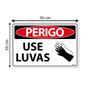 Imagem de Combo 3 Placas De Sinalização Perigo Use Luvas 30x20 Ecom IA - SP33 F9e