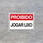 Imagem de Combo 3 Placas De Sinalização Proibido Jogar Lixo 30x20 Ekomunike - P-10 F9e