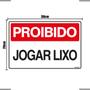 Imagem de Combo 3 Placas De Sinalização Proibido Jogar Lixo 30x20 Ekomunike - P-10 F9e