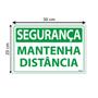 Imagem de Combo 3 Placas De Sinalização Segurança Mantenha Distância 30x20 Ecom IA - SS22 F9e