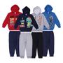 Imagem de COMBO 4 Conjuntos de Moletom Jaqueta Zíper com Capuz e Calça para Meninos do 1 ao 8