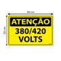 Imagem de Combo 6 Placas De Sinalização Atenção 380 / 420 Volts 30x20 Ecom IA - SA16 F9e