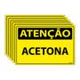 Imagem de Combo 6 Placas De Sinalização Atenção Acetona 30x20 Ecom IA - SA33 F9e