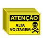 Imagem de Combo 6 Placas De Sinalização Atenção Alta Voltagem 30x20 Ecom IA - SA75 F9e