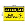 Imagem de Combo 6 Placas De Sinalização Atenção Cabo Energizado 30x20 Ecom IA - SA52 F9e