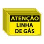 Imagem de Combo 6 Placas De Sinalização Atenção Linha De Gás 30x20 Ecom IA - SA64 F9e