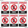 Imagem de Combo 6 Placas De Sinalização Atenção Proibido Estacionar Sujeito A Guincho 20x30 Ekomunike - P-4/2 F9e