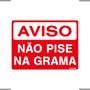 Imagem de Combo 6 Placas De Sinalização Aviso Não Pise Na Grama 20x15 Ekomunike - S-230 F9e