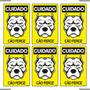 Imagem de Combo 6 Placas De Sinalização Cuidado Cão Feroz 20x30 Ekomunike - P-6/3 F9e