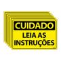 Imagem de Combo 6 Placas De Sinalização Cuidado Leia As Instruções 30x20 Ecom IA - SC82 F9e