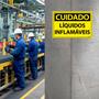 Imagem de Combo 6 Placas De Sinalização Cuidado Líquidos Inflamáveis 30x20 Ecom IA - SC55 F9e