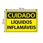 Imagem de Combo 6 Placas De Sinalização Cuidado Líquidos Inflamáveis 30x20 Ecom IA - SC55 F9e