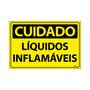 Imagem de Combo 6 Placas De Sinalização Cuidado Líquidos Inflamáveis 30x20 Ecom IA - SC55 F9e